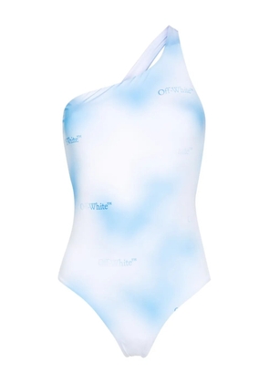 Off-White logo-print ombré swimsuit - Blue