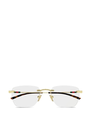 Gucci Eyewear rimless square glasses - Gold