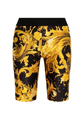 Versace Jeans Couture baroque-printed legging shorts - Gold