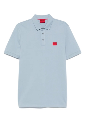 HUGO logo-patch polo shirt - Blue