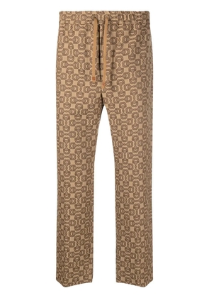 Gucci horsebit jacquard-logo track pants - Brown