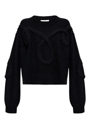 MUNTHE braided cable-knit sweater - Black