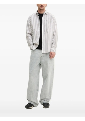 HUGO striped long-sleeved shirt - White