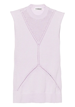 Jil Sander sleeveless knitted top - Purple