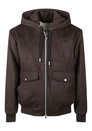 Moose Knuckles hooded zip-up jacket - Brown