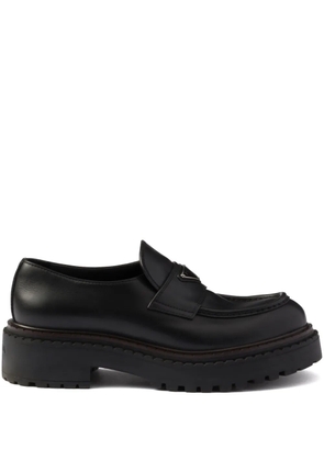 Prada leather loafers - Black