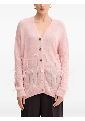 FRACOMINA feather button knitwear - Pink