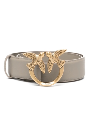 PINKO Love Birds-buckle leather belt - Neutrals