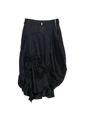 High zip-up midi skirt - Blue