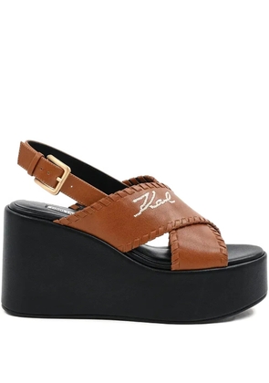 Karl Lagerfeld 90mm Wendy sandals - Brown