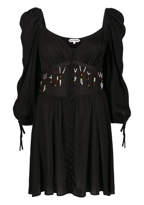 Giacobino bead detail dress - Black