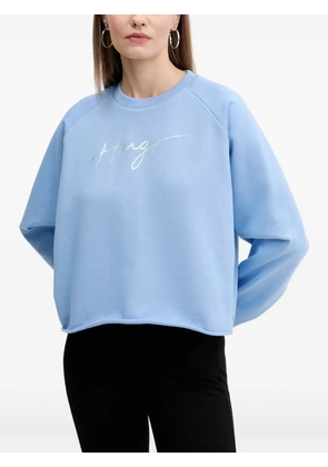 HUGO logo-print sweatshirt - Blue
