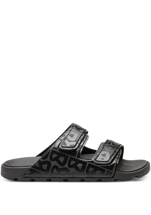 BOGNER logo-print strapped slides - Black