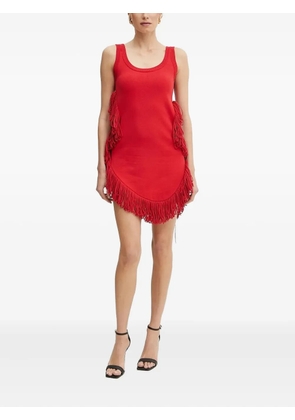 SIMONA CORSELLINI fringe mini dress - Red