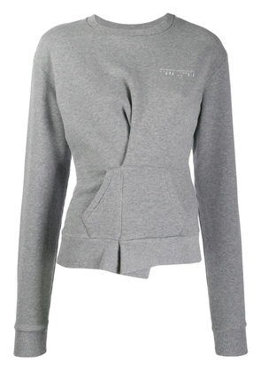 UNRAVEL PROJECT wrap detail sweatshirt - Grey