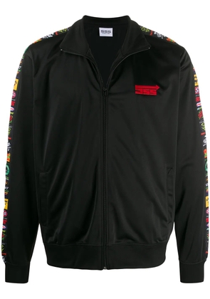 Sss World Corp contrast side panel jacket - BLACK