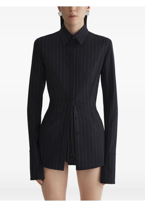 Mugler pinstripe shirt - Black
