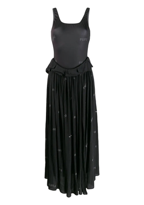 Natasha Zinko printed swimsuit maxi dress - Black