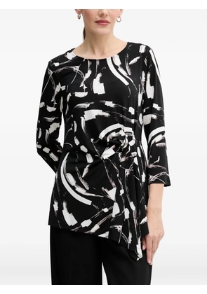 Joseph Ribkoff graphic-print knot top - Black