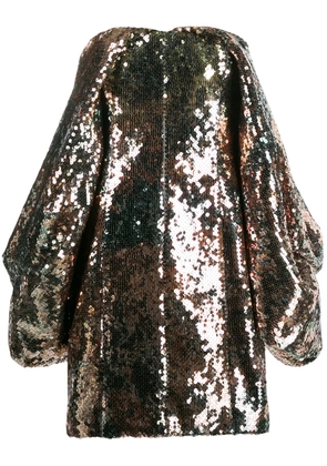 Halpern sequinned mini dress - Gold
