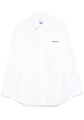Off-White logo-embroidered shirt