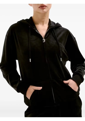 Juicy Couture logo-embroidered hoodie - Black