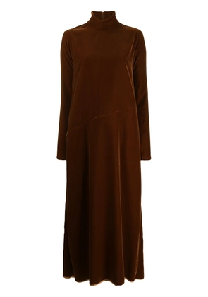 MM6 Maison Margiela long turtleneck dress - Brown