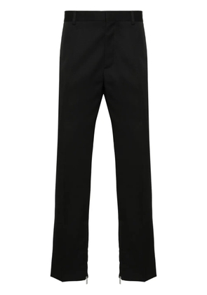 Off-White logo-embroidered slim-fit trousers - Black