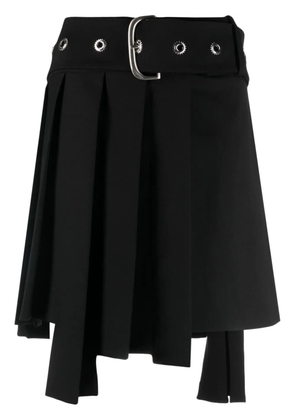 Off-White belted pleated miniskirt - Black