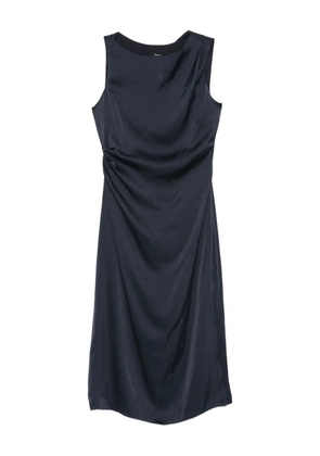 Theory draped cowl-neck dress - Blue