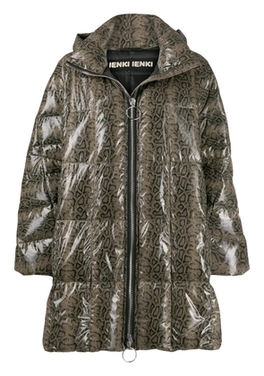 Ienki Ienki printed puffer jacket - Brown