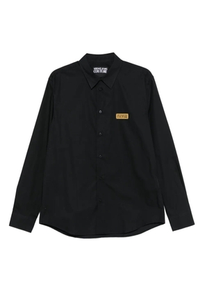 Versace Jeans Couture logo-plaque cotton shirt - Black