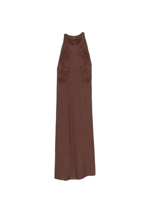ERMANNO FIRENZE embroidered maxi dress - Brown