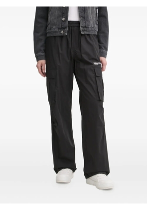 Karl Lagerfeld Jeans logo-embroidered cargo pants - Black