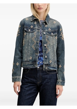 Desigual embroidered denim jacket - Blue