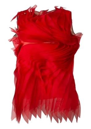 Gianluca Capannolo Isabella ruffled top - Red