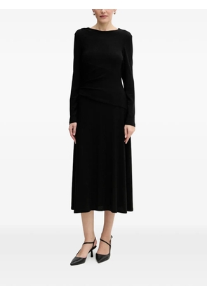 Joseph Ribkoff long-sleeve gathered midi dress - Black