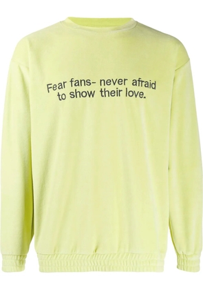 Paura long sleeve slogan sweater - Green