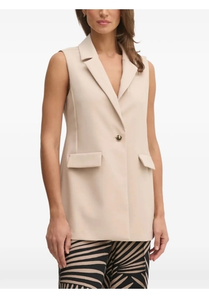 Joseph Ribkoff button tab sleeveless top - Neutrals