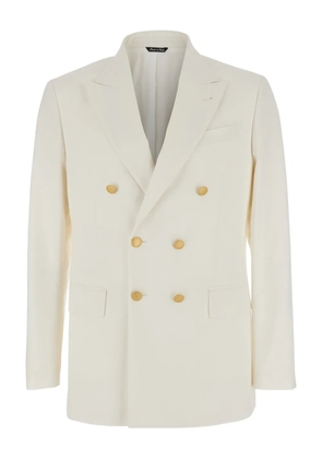 Reveres 1949 virgin wool-cotton blazer - White