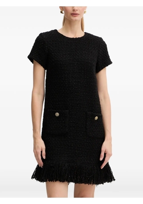 LUISA SPAGNOLI Gustoso frayed mini dress - Black