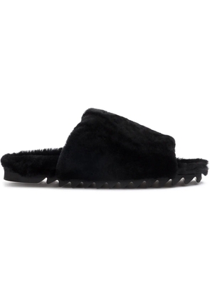 Peter Non shearling line sandals - Black