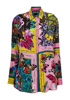 Versace Jeans Couture butterfly-print panelled shirt - Pink