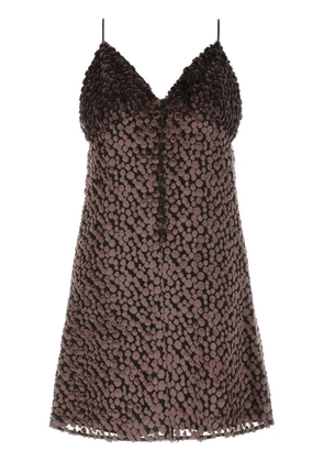 Saint Laurent velvet mini dress - Brown