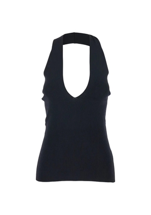 Federica Tosi halterneck knitted blouse - Black
