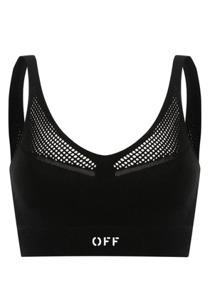 Off-White seamless mesh bra - Black