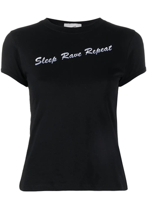 Coperni slogan print fitted T-shirt - Black