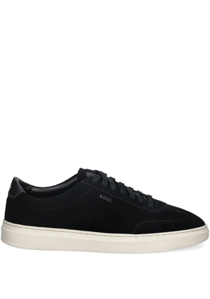 BOSS suede panelled sneakers - Black