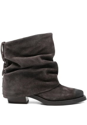 Ash 35mm ruched studded boots - Grey