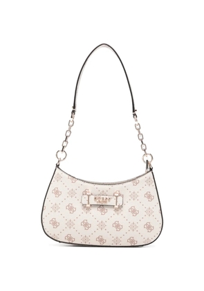 GUESS USA Carrie logo-pattern chain shoulder bag - Neutrals